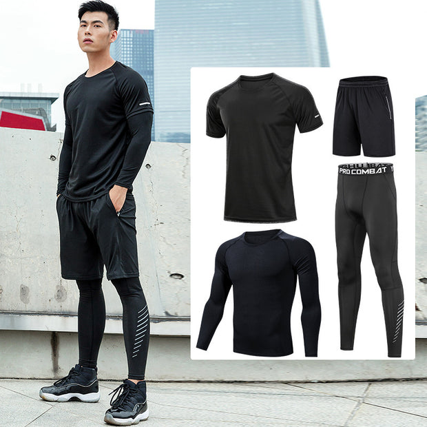 Men'S Fitness Clothing Running Sports Quick-Drying Clothing Training Clothing